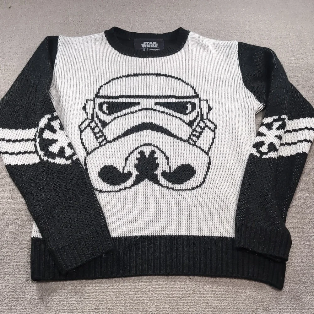 Star Wars Welovefine Size Small Darth Vader Crew Neck Pull Over‎ Knit Sweater